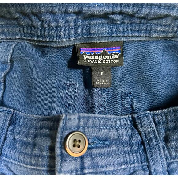 Patagonia Women 0 Organic Cotton Slub Hiking Pants GORPcore Blue Wide Leg 56615 - Picture 6 of 13